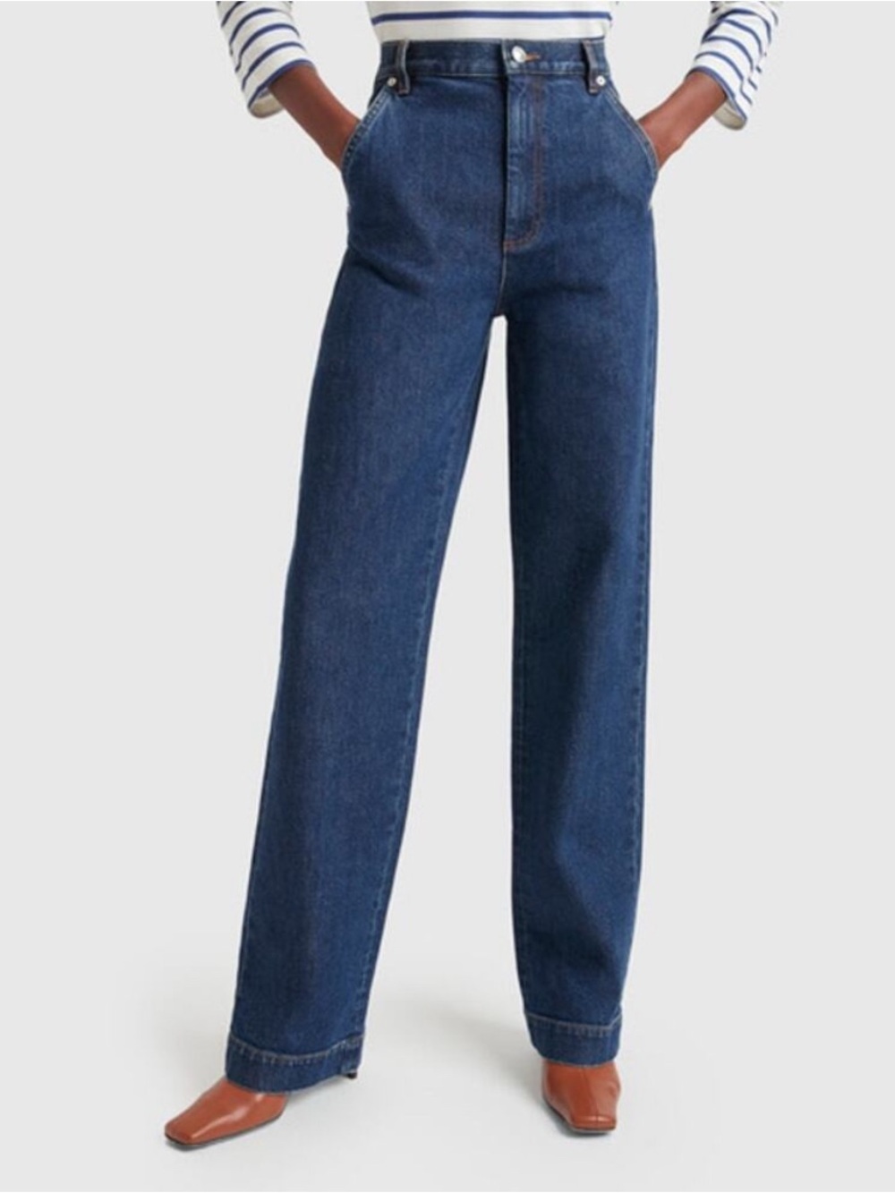 A.P.C. X Goop Straight-Leg Jeans - Indigo Blue